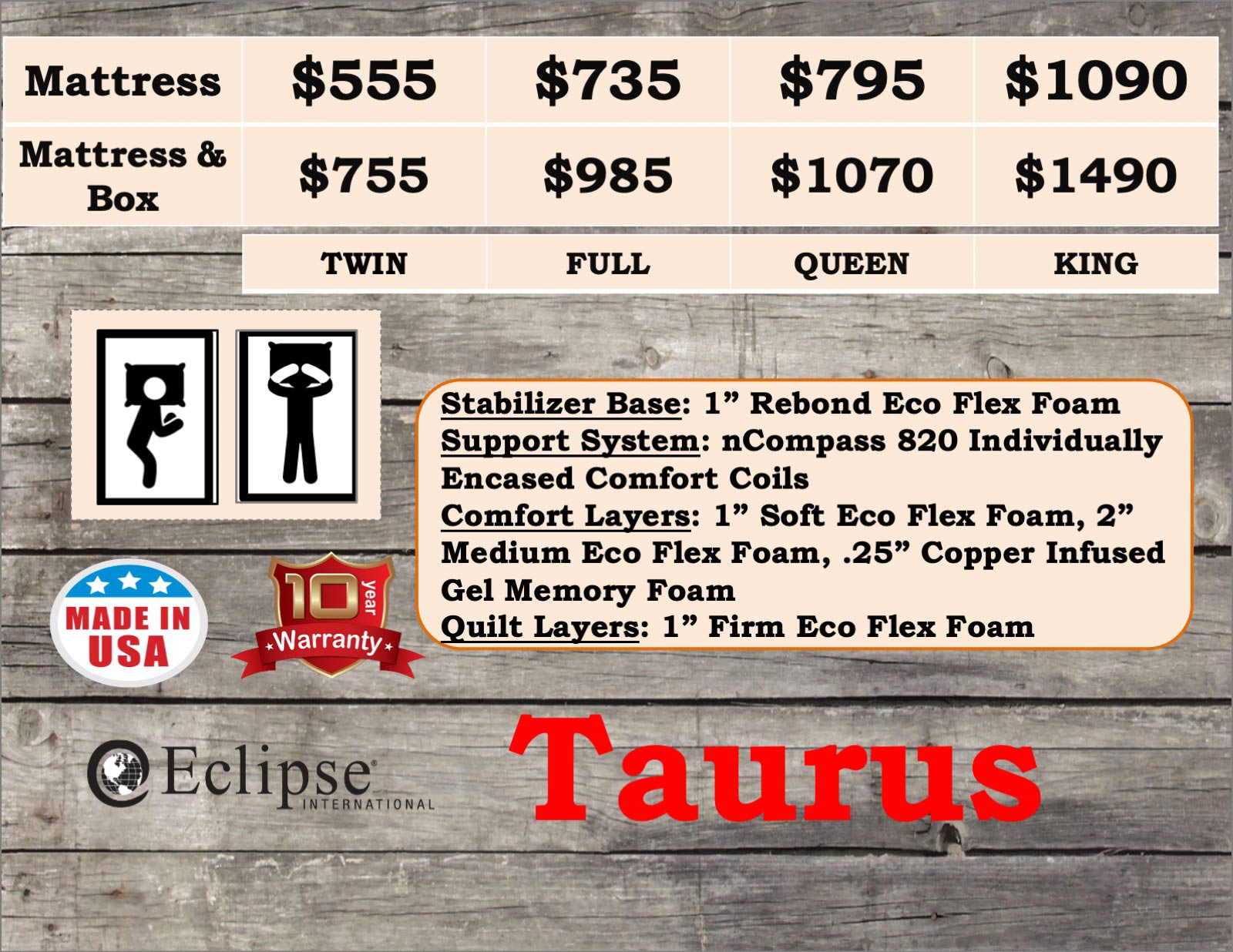mattresses-eclipseinternational-taurus