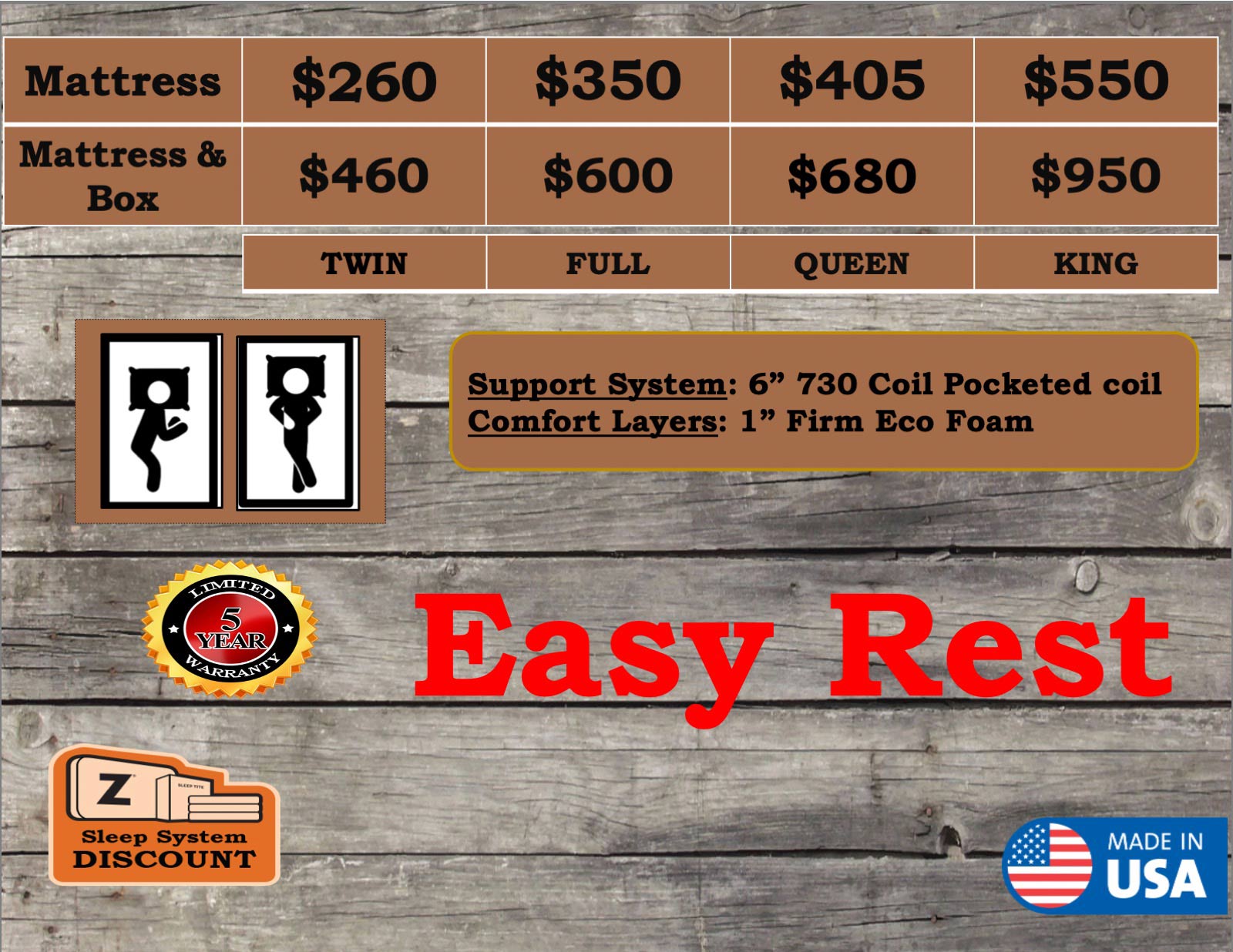 Mattress Ranch Easy Rest All Mattresses