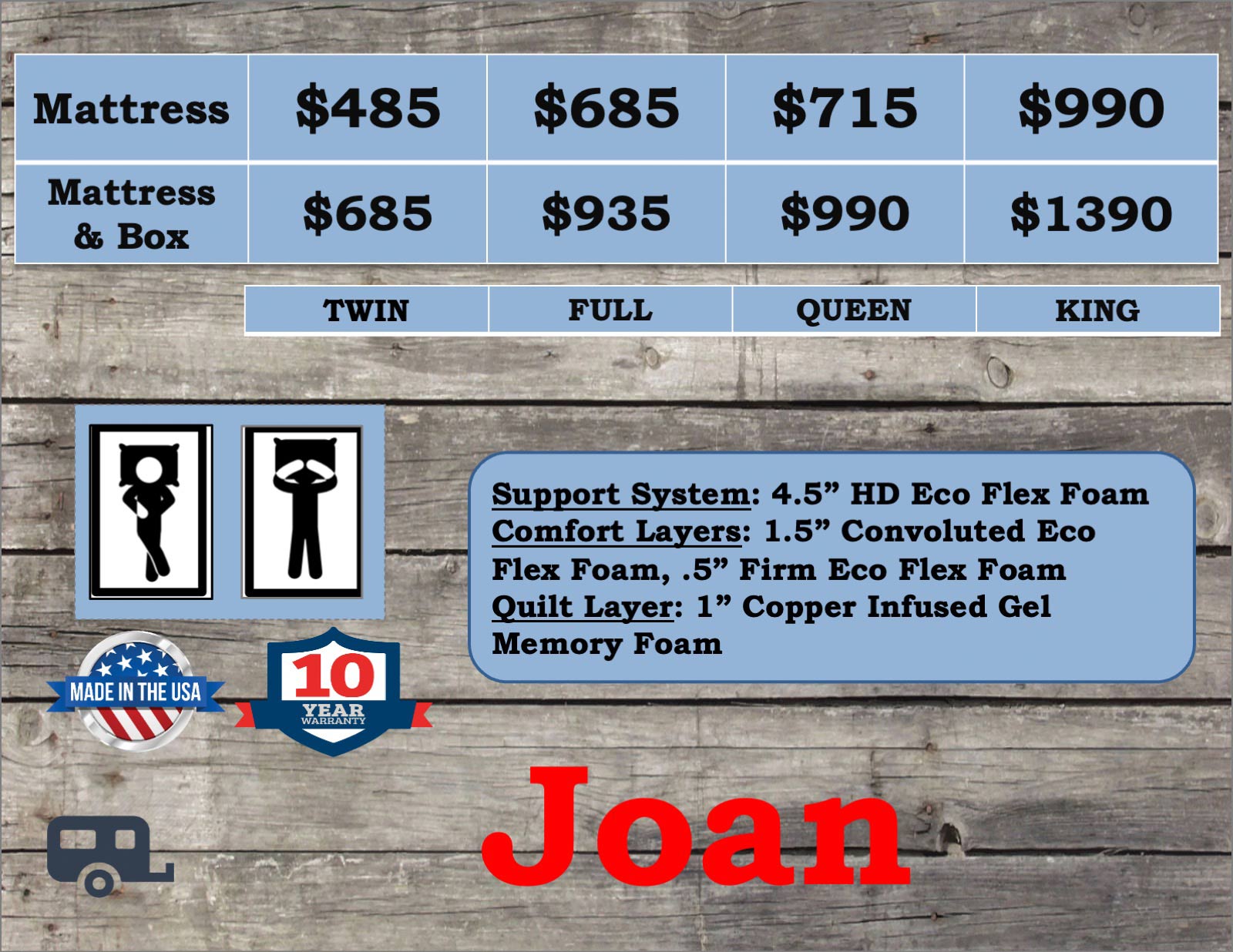 Mattress Ranch Joan All Mattresses, Mattress